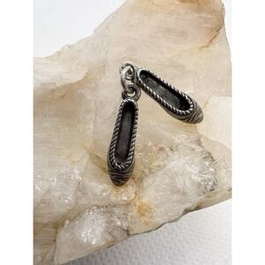 Vintage Sterling Silver Ballet Slipper Charms Pair 925 Pointe Shoes Dance